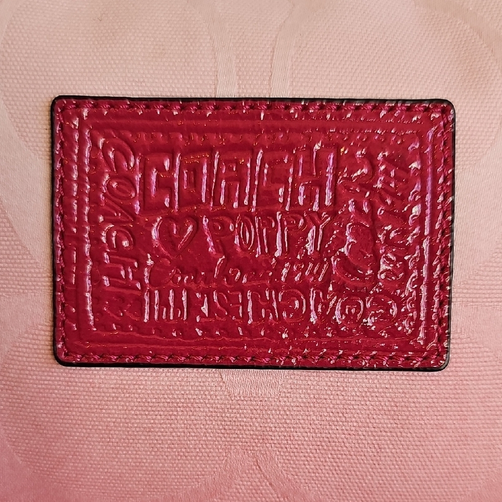 Coach Poppy 2010 Pink Ombré Floral Appliqué Glam Tote 3 Hangtags - Picture 10 of 17